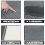 transformez votre salle de bain avec le tapis antiderapant xxl gray 40x120cm 422 1
