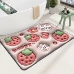 transformez votre salle de bain avec notre tapis 3d fraise style 2 40x60 cm 617 1