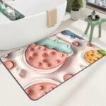 transformez votre salle de bain avec notre tapis 3d fraise style 3 40x60 cm 277 1