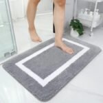 transformez votre salle de bain avec notre tapis absorbant luxueux gris 60x120cm 612 1