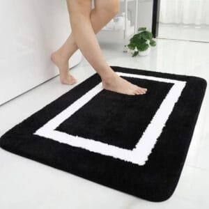 Transformez Votre Salle De Bain Avec Notre Tapis Absorbant Luxueux! Noir / 60x120cm