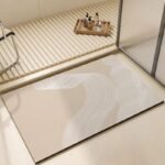 transformez votre salle de bain avec notre tapis beige clair ondule 40x60cm 998 1