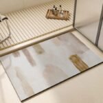 transformez votre salle de bain avec notre tapis beige elegant diatomite beige marron 661 1
