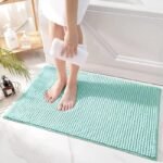 transformez votre salle de bain avec notre tapis chenille microfibre turquoise 83bcb9 954 1