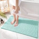 Transformez Votre Salle De Bain Avec Notre Tapis Chenille Microfibre Turquoise! #83bcb9 / 50x80cm