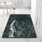 transformez votre salle de bain avec notre tapis design elegant marbre noir 60x90cm 205 1