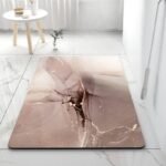 transformez votre salle de bain avec notre tapis design elegant marron clair 60x90cm 547 1