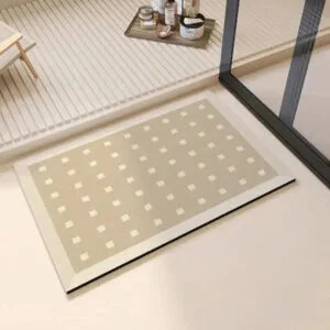 Transformez Votre Salle De Bain Avec Notre Tapis Diatomite Carreaux Beige! #d3c0a0 / 40x50cm