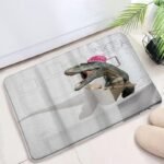 transformez votre salle de bain avec notre tapis fantaisie dinogris 40x60cm 270 1