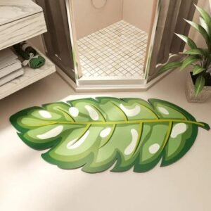 transformez votre salle de bain avec notre tapis feuille forme feuille 1 40x50cm 756 1