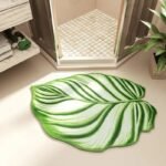 transformez votre salle de bain avec notre tapis feuille forme feuille 5 40x50cm 949 1