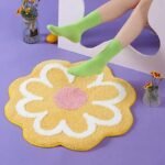 Tapis de Bain Fleur Romantique