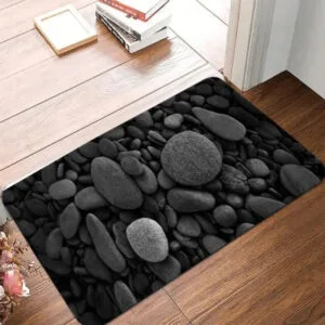 Transformez Votre Salle De Bain Avec Notre Tapis Galet Noir Luxueux ! 2 Transformez Votre Salle De Bain Avec Notre Tapis Galet Noir Luxueux! Design Rock Black / 40x60cm