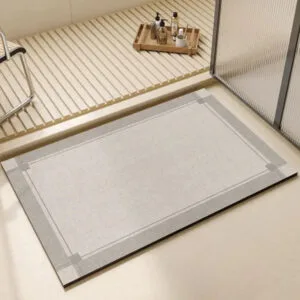 Transformez Votre Salle De Bain Avec Notre Tapis Gris Argenté élégant! Silver / 40x60cm