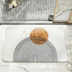 Transformez Votre Salle De Bain Avec Notre Tapis Marron Design! 50x80cm