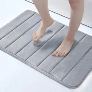 Transformez Votre Salle De Bain Avec Notre Tapis De Bain Moelleux! Gris / 60x120cm