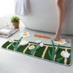 transformez votre salle de bain avec notre tapis motif fleur design a4 45x65cm 724 1