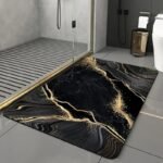 transformez votre salle de bain avec notre tapis noir et dore or noir 40x60cm 918 1