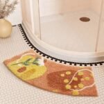 transformez votre salle de bain avec notre tapis orange eclatant 140 1