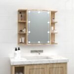 Armoire à Miroir LED Chêne Sonoma - 70 x 60 cm