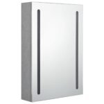 Armoire de toilette miroir lumineux – Gris Béton, 50 x 70 cm – vue 3