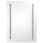 Armoire de toilette miroir lumineux – Gris Béton, 50 x 70 cm – vue 4