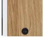 Armoire de toilette miroir lumineux – Blanc Chêne, 50 x 70 cm – vue 6