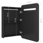 Armoire de toilette miroir lumineux – Noire, 60 x 80 cm – vue 7