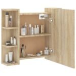 Armoire miroir lumineux salle de bain – Chêne Sonoma, 70 x 60 cm – vue 7