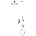 Colonne de douche inox – Finition miroir, pomme 30 x 30 cm