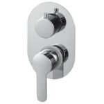 Colonne de douche inox – Finition miroir, pomme 30 x 30 cm