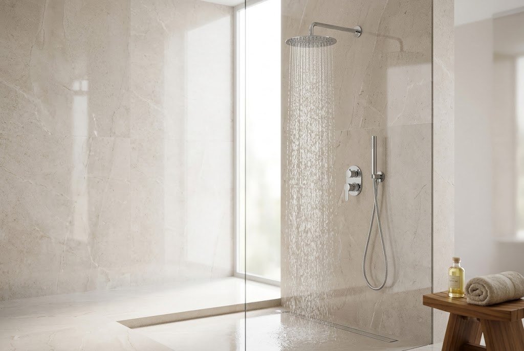 La douche à l'italienne, sans travaux