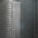 Colonne de douche thermostatique – Inox, Double Tête, 120 cm