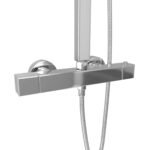Colonne de douche thermostatique – Inox, Double Tête, 120 cm – vue 7