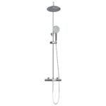 Colonne de douche thermostatique – Chrome, pomme ronde Ø 20 cm