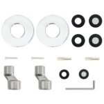 Colonne de douche thermostatique – Chrome, pomme ronde Ø 20 cm