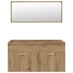 Ensemble meuble salle de bain – Chêne artisanal, 5 Pièces – vue 5
