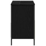 Meuble salle de bain une vasque 60 cm – Chêne noir, lavabo et tiroirs