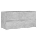 Meuble vasque 90 cm – Gris béton, lavabo intégré – vue 8