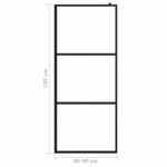Paroi de douche italienne – Noire, Verre ESG, 90 x 195 cm – vue 7