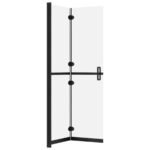 Paroi de douche pliante – Verre Dépoli, 80 x 190 cm – vue 5